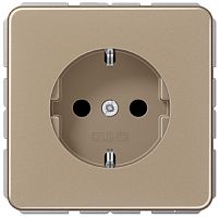 Розетка с заземлением без рамки Jung CD500 1-м. светлая бронза картинка